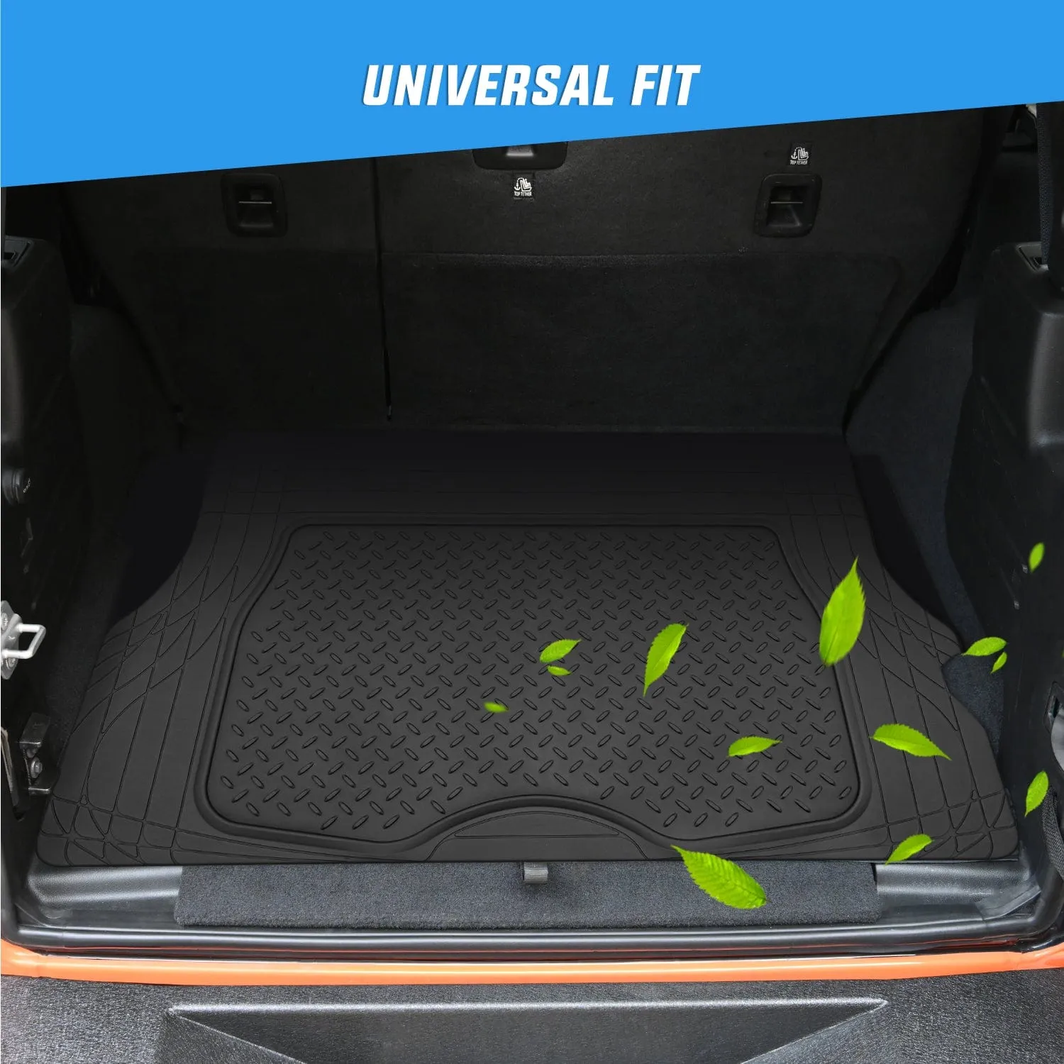56X43 Inch Rubber Cargo Mats Universal Trim to fit Most Vehicles