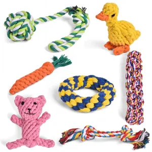 7 Pcs Cute Chew Toy Set for Pets
