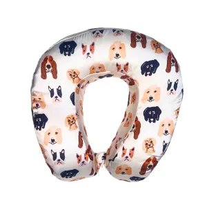 Dog Satin Memory Foam Neck Pillow