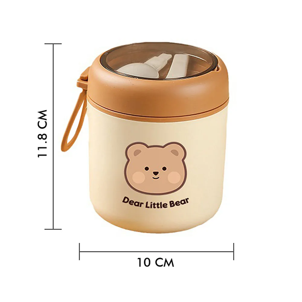 Little Surprise Box Bear , Stainless Steel Soup Box /Tiffin with Insulated Vertical Tiffin Bag with detachable Spoon for Kids and Adults.