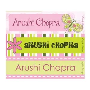 Personalised Bohemian Waterproof Stickers - Rectangular