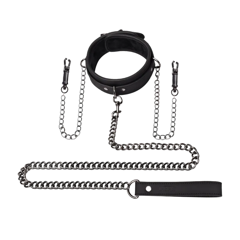 Shaki Titan Series | Nipple Clamps with Collars and Leashs Set