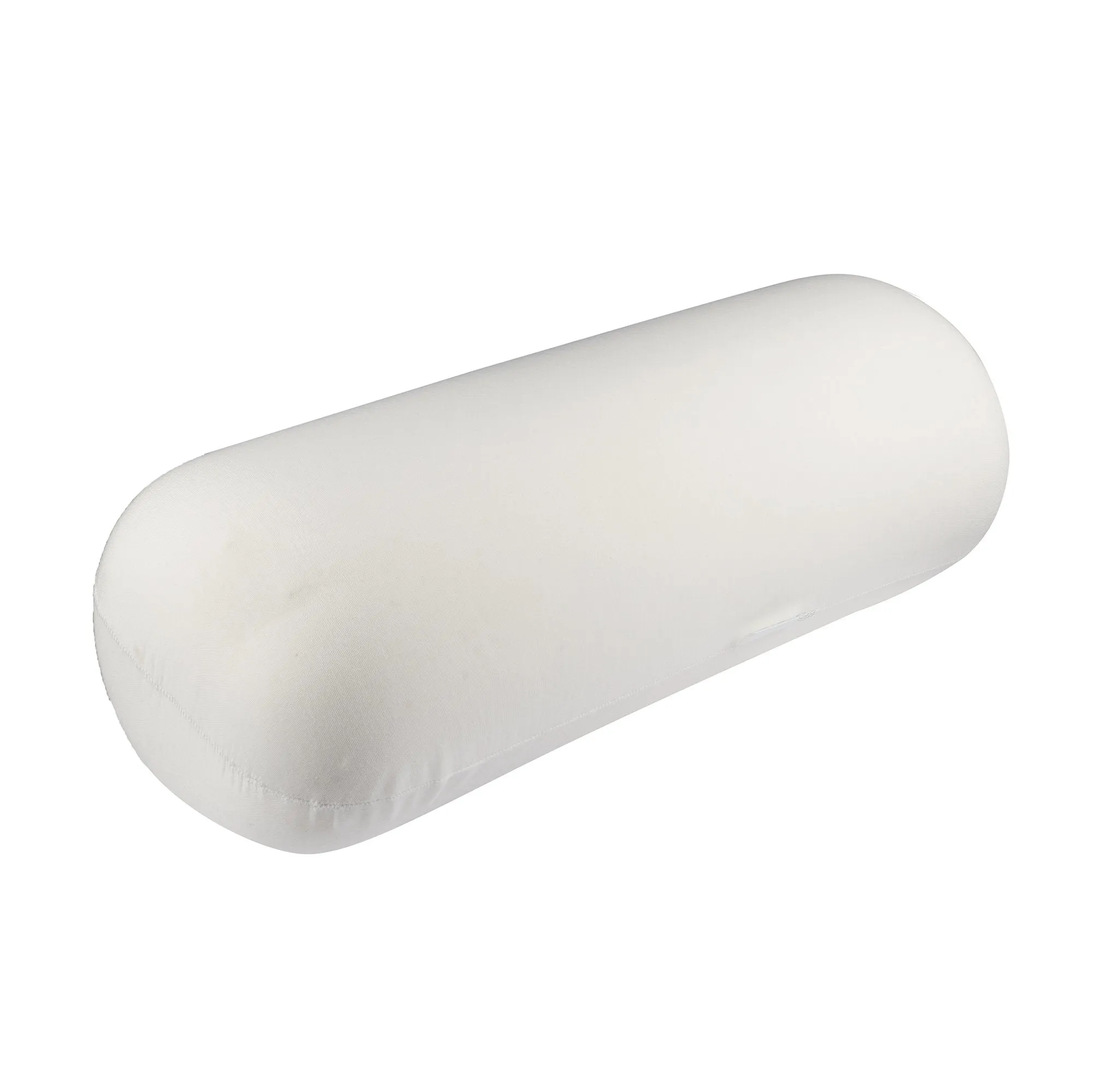 The White Willow Orthopedic Memory Foam Ultra Soft Round Bed Medium Size Bolster Pillow - 24"x 8"x 8", White