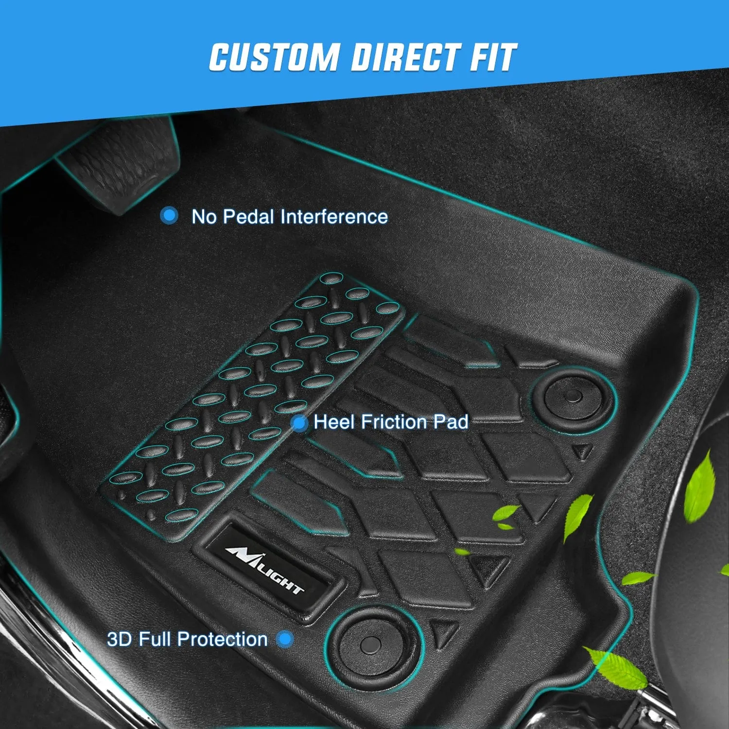 TPE Floor Mats for Dodge Charger AWD Chrysler 300 AWD 2011-2023