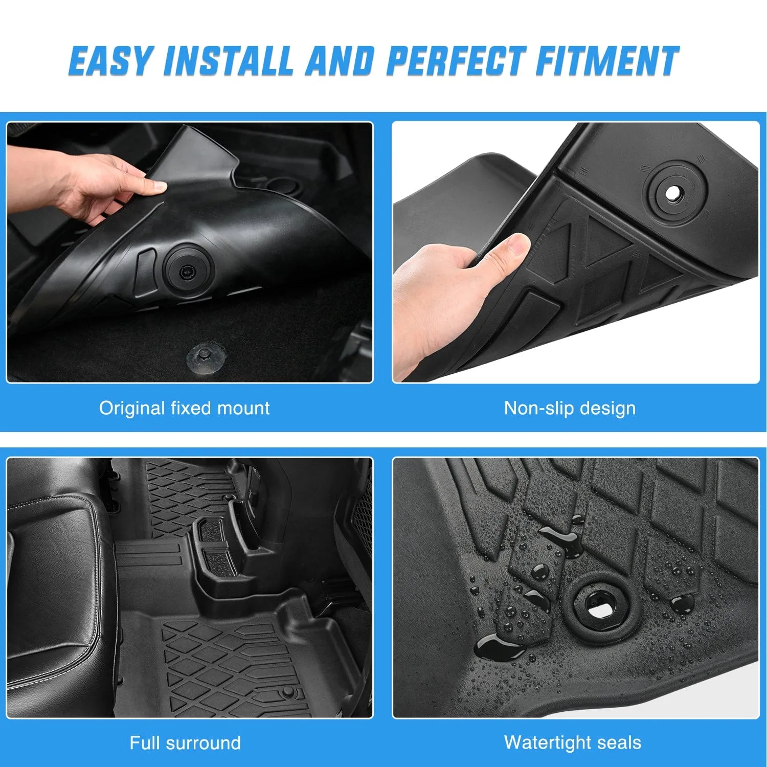 TPE Floor Mats for Dodge Charger AWD Chrysler 300 AWD 2011-2023