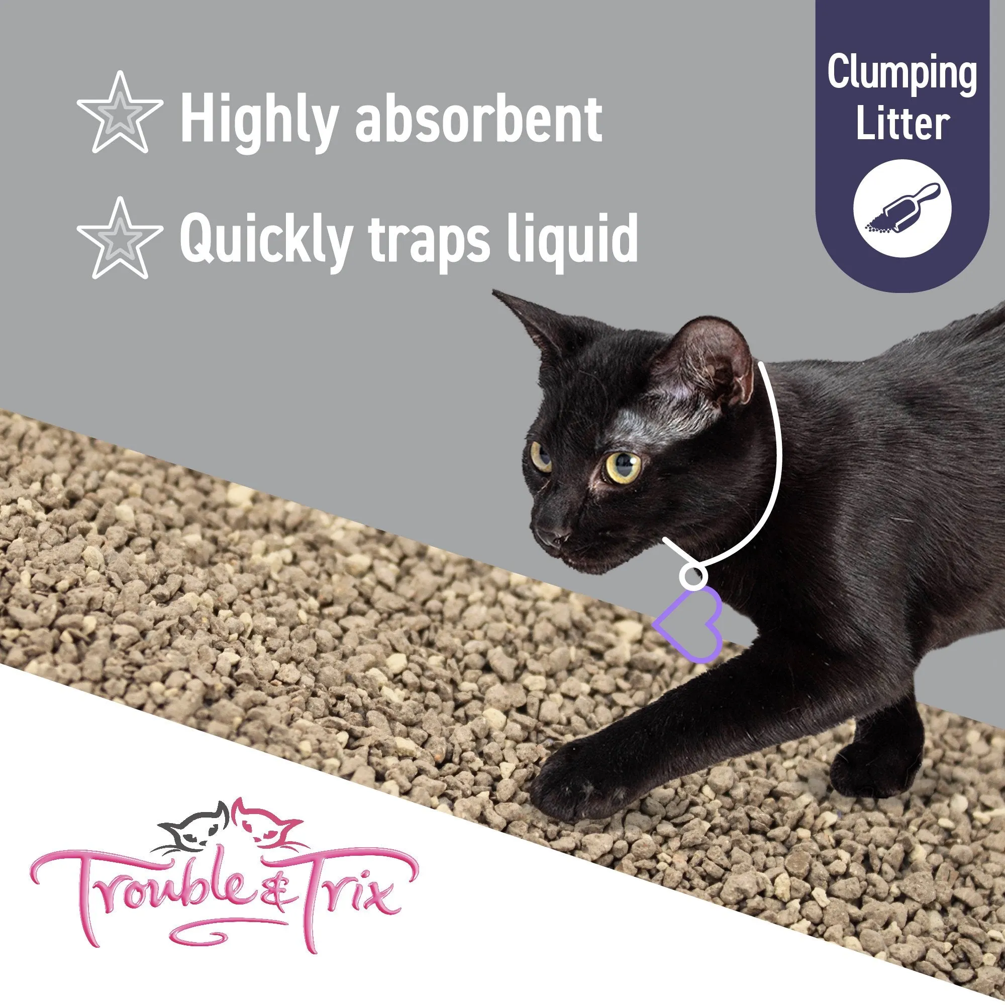 Trouble and Trix Odour Neutralising Baking Soda Clumping Cat Litter 15L/12.8kg^^^